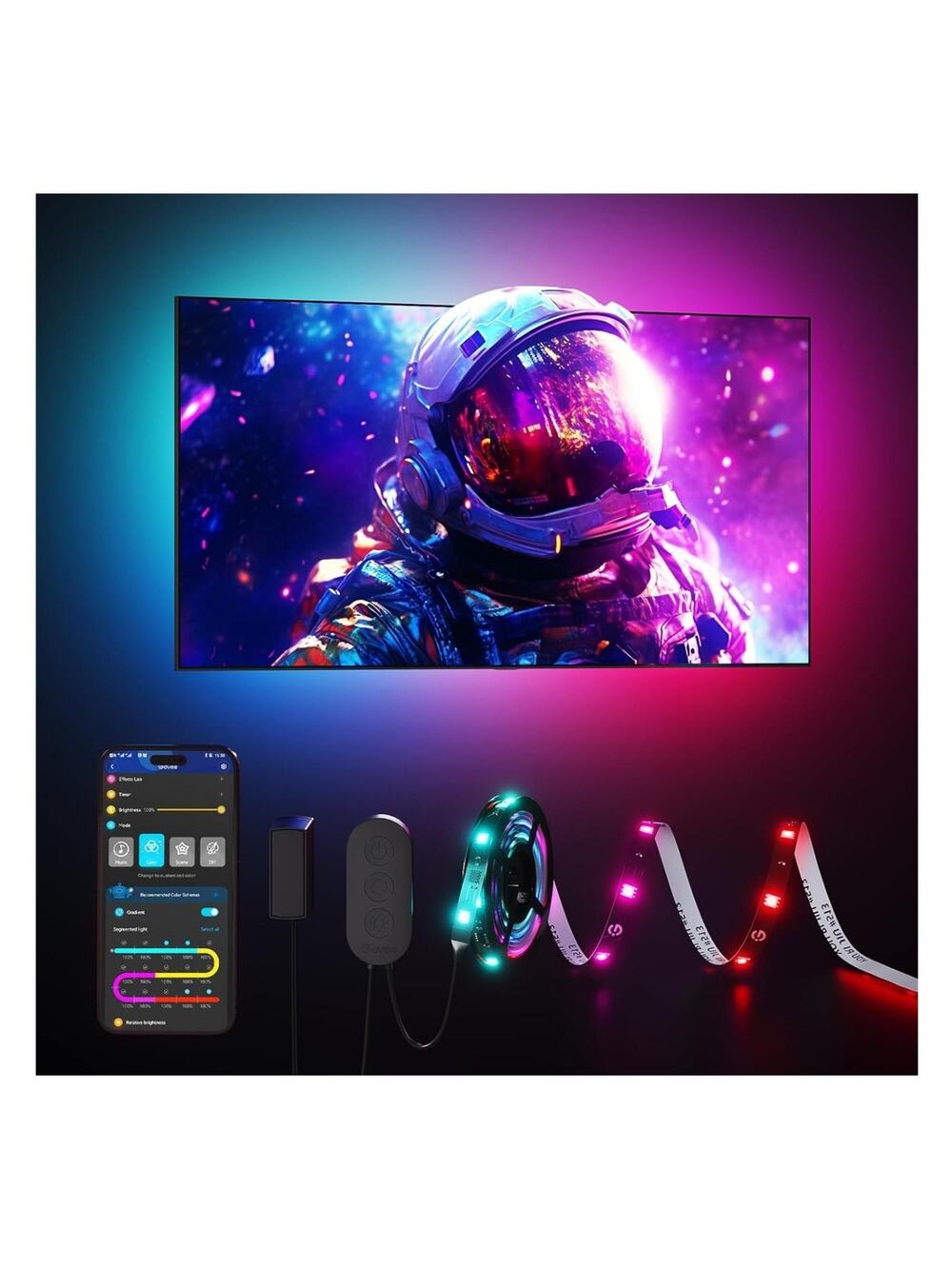 Govee H6167 RGBIC TV Backlight LED Strip 40-50 in TVs WiFi Alexa New